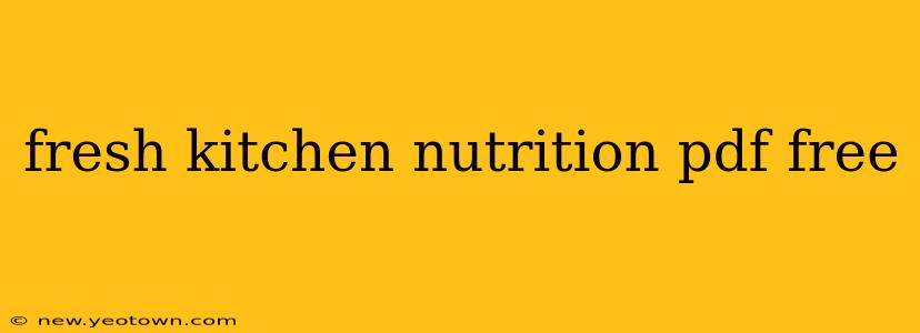 fresh kitchen nutrition pdf free