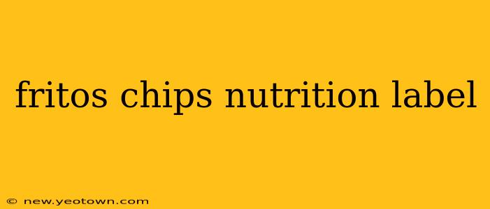 fritos chips nutrition label