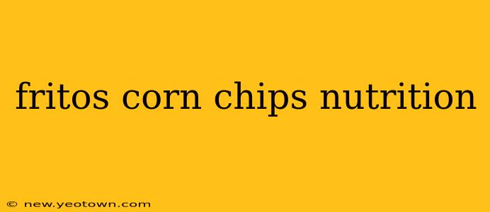 fritos corn chips nutrition