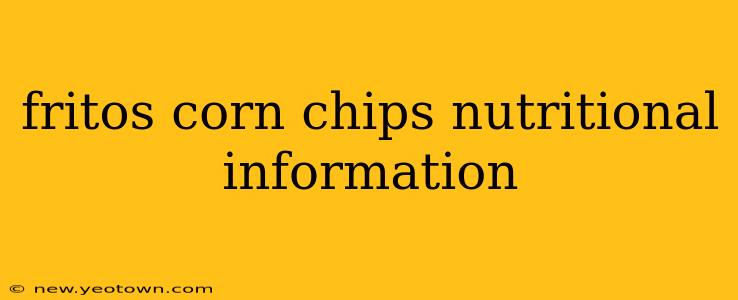 fritos corn chips nutritional information