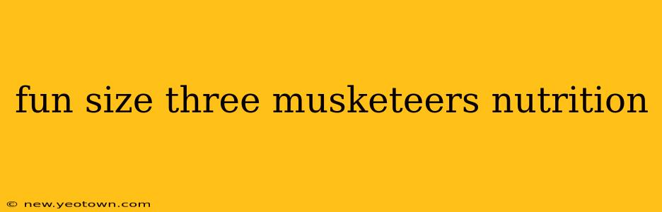 fun size three musketeers nutrition
