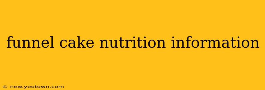 funnel cake nutrition information