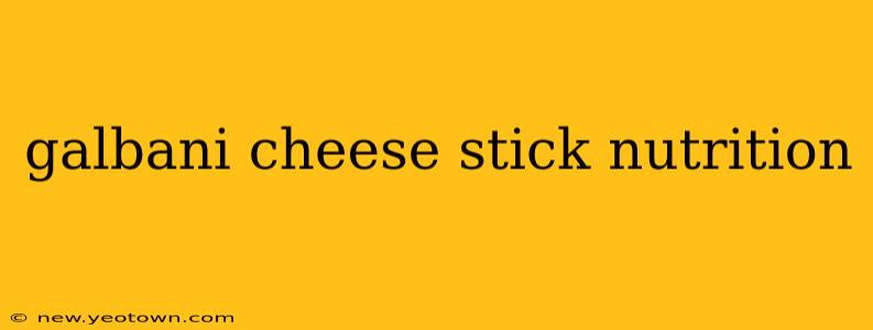 galbani cheese stick nutrition