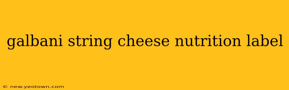 galbani string cheese nutrition label