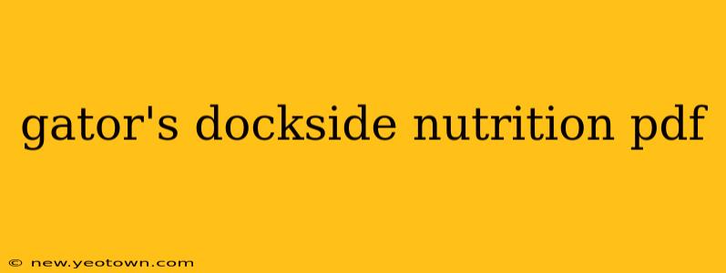 gator's dockside nutrition pdf