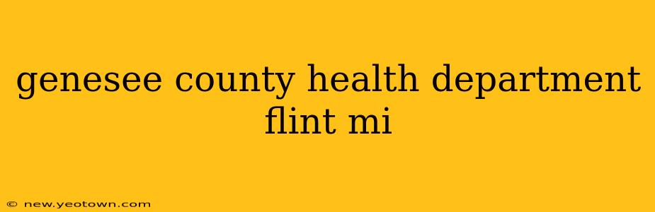 genesee county health department flint mi