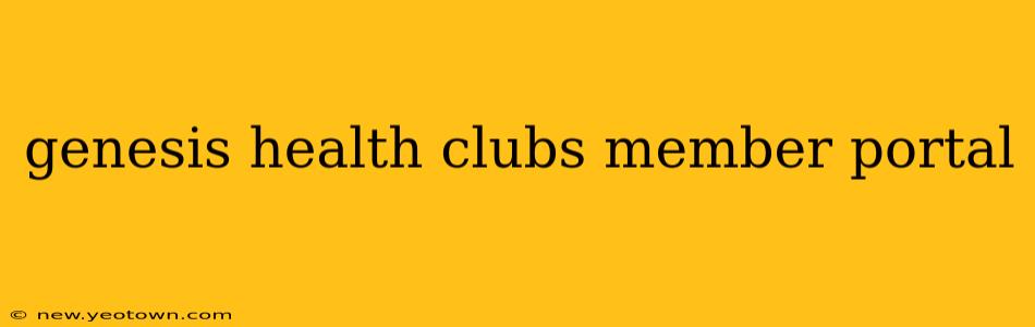 genesis health clubs member portal