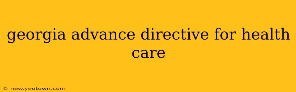 georgia advance directive for health care
