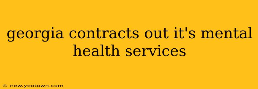 georgia contracts out it's mental health services