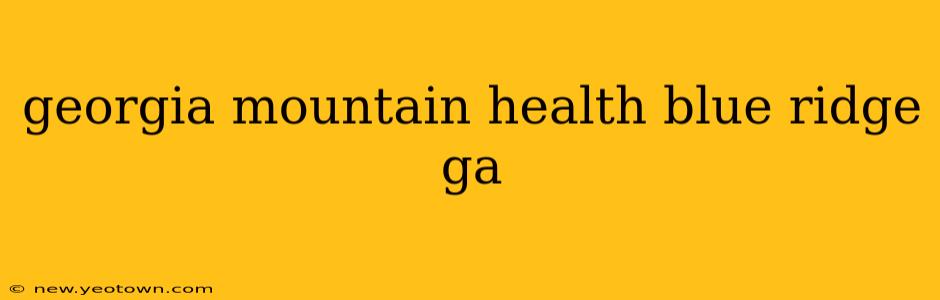 georgia mountain health blue ridge ga