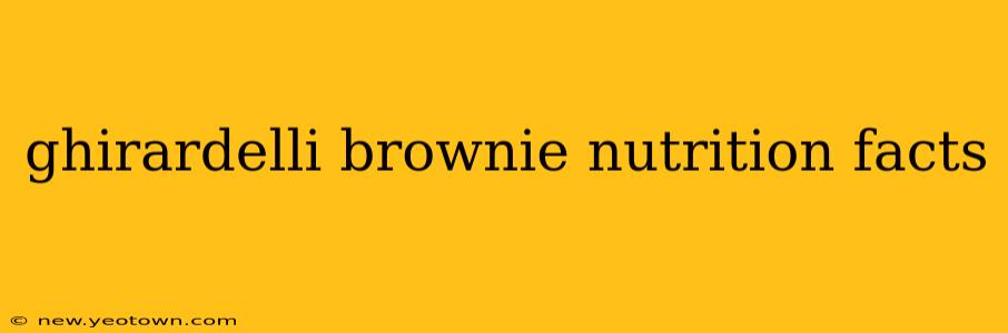 ghirardelli brownie nutrition facts