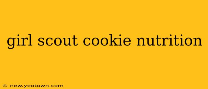 girl scout cookie nutrition