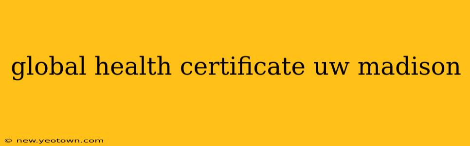 global health certificate uw madison