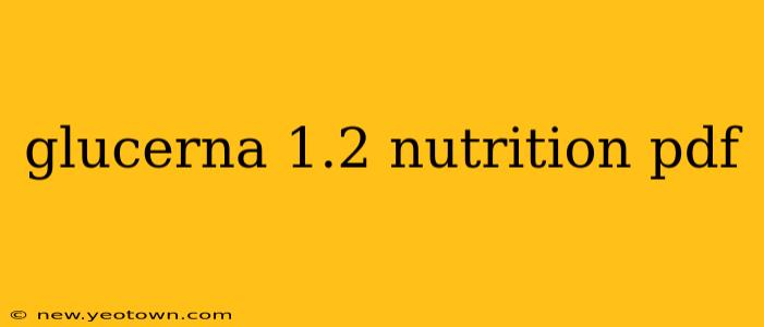glucerna 1.2 nutrition pdf