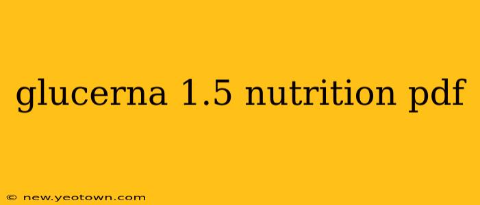 glucerna 1.5 nutrition pdf