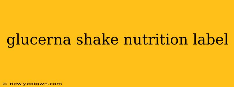 glucerna shake nutrition label