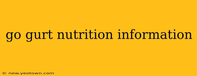 go gurt nutrition information