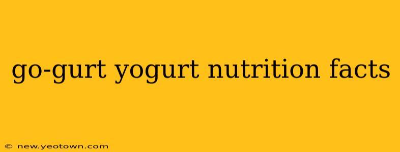go-gurt yogurt nutrition facts