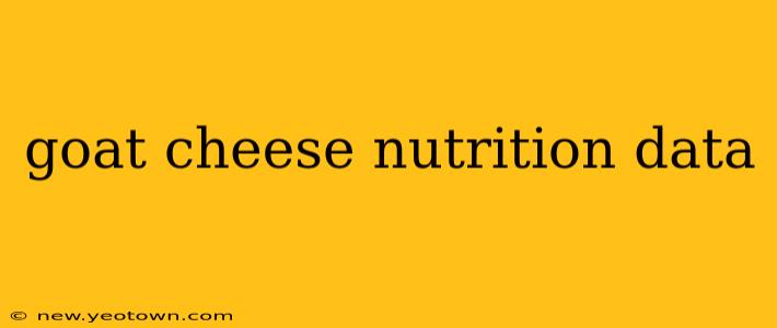 goat cheese nutrition data