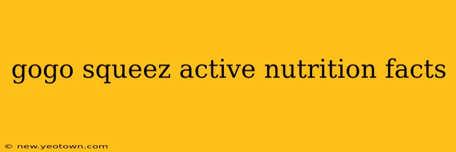 gogo squeez active nutrition facts
