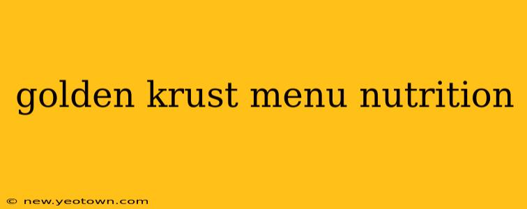 golden krust menu nutrition