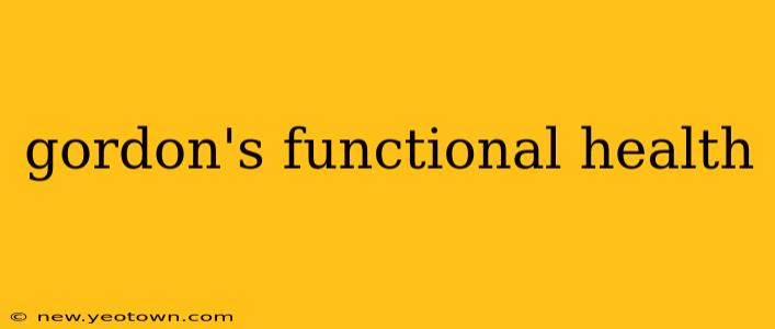 gordon's functional health