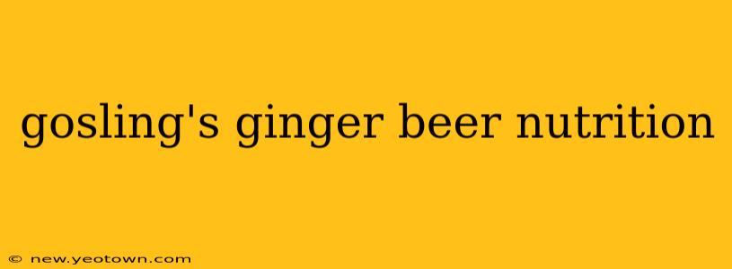gosling's ginger beer nutrition