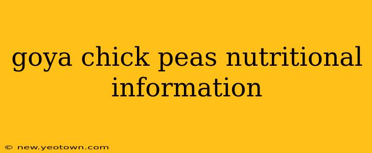 goya chick peas nutritional information