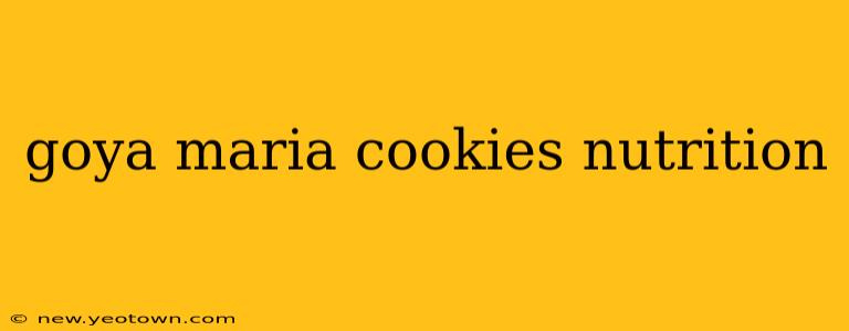 goya maria cookies nutrition