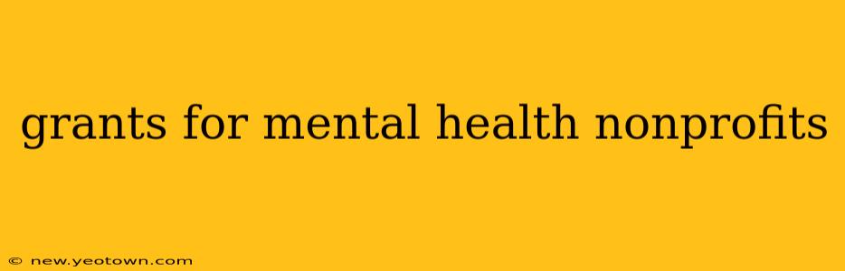 grants for mental health nonprofits