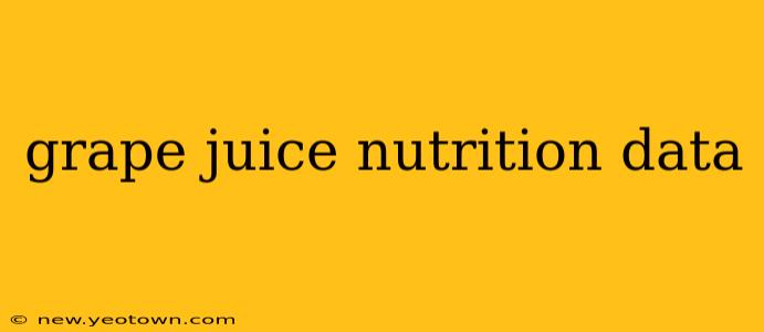 grape juice nutrition data