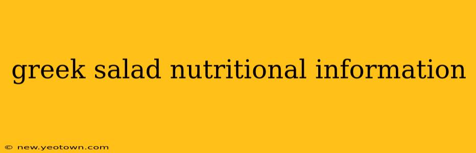 greek salad nutritional information
