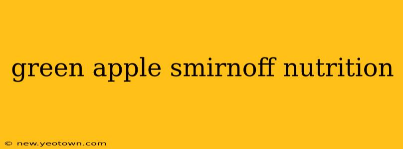 green apple smirnoff nutrition