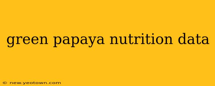 green papaya nutrition data