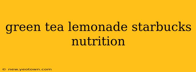 green tea lemonade starbucks nutrition