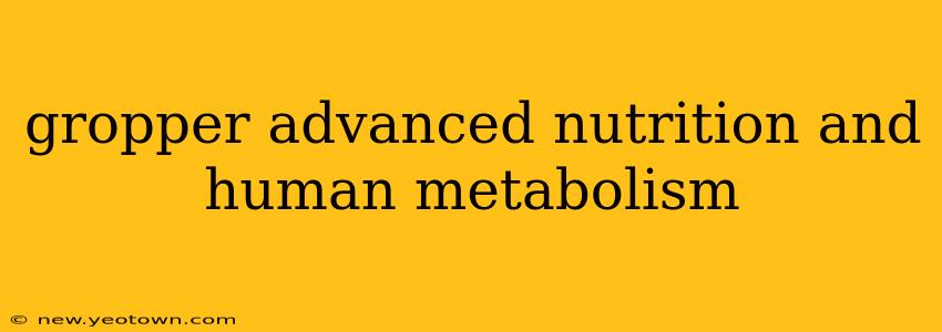 gropper advanced nutrition and human metabolism