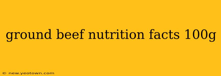 ground beef nutrition facts 100g