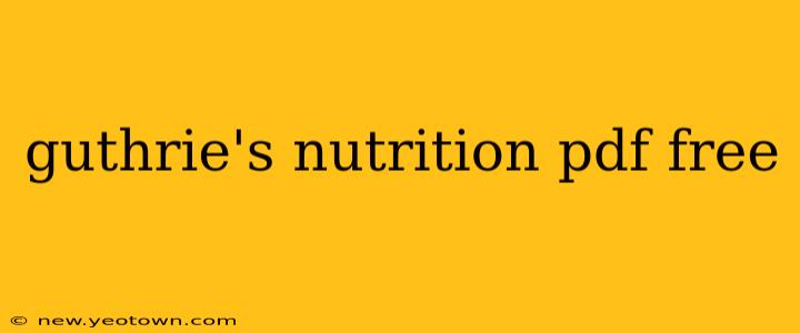 guthrie's nutrition pdf free