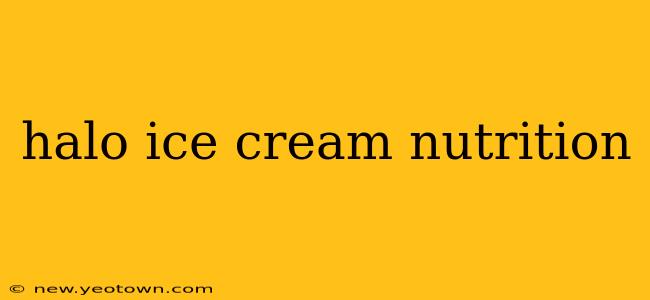 halo ice cream nutrition