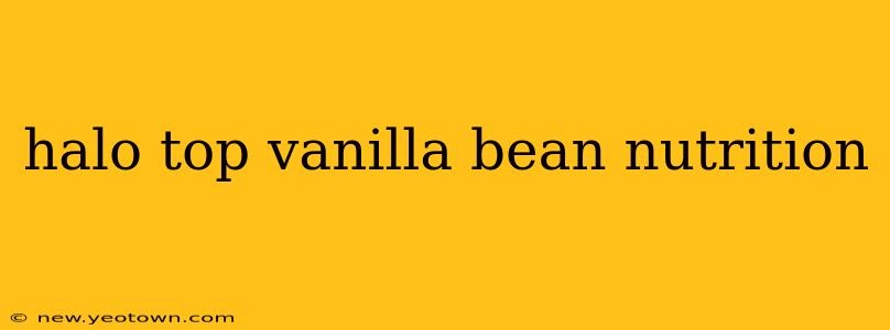 halo top vanilla bean nutrition
