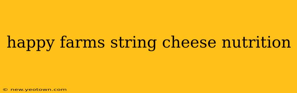 happy farms string cheese nutrition