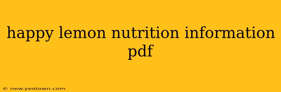 happy lemon nutrition information pdf