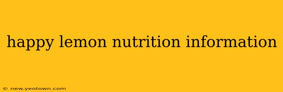 happy lemon nutrition information