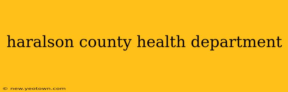 haralson county health department
