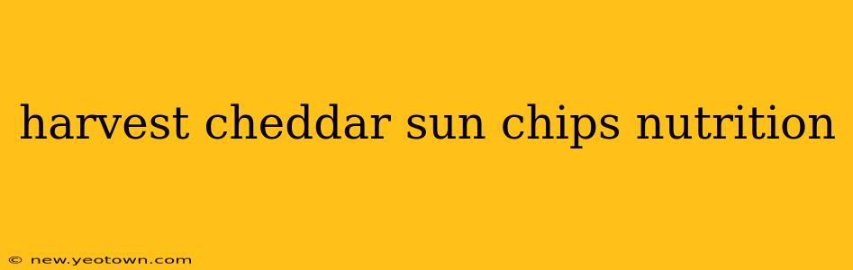 harvest cheddar sun chips nutrition