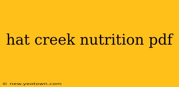 hat creek nutrition pdf