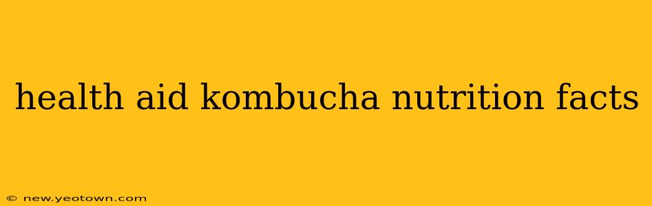health aid kombucha nutrition facts