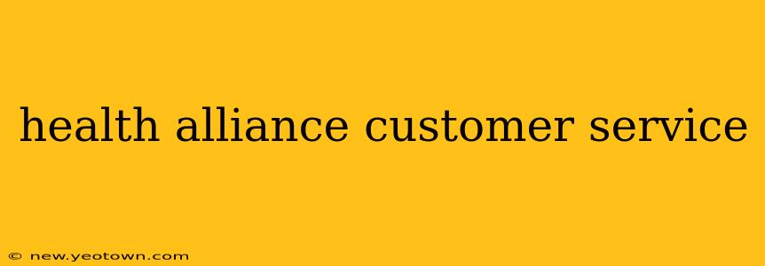 health alliance customer service