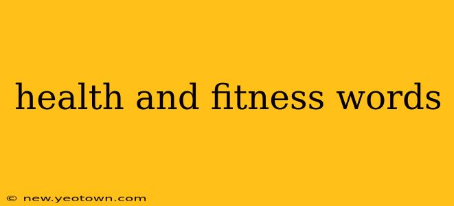 health and fitness words