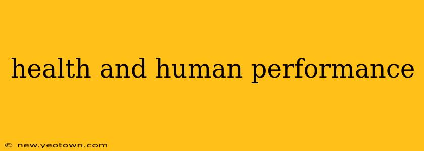 health and human performance